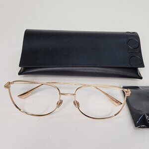 New Christian Dior Eye Glasses Gold Color Frames DDB 145